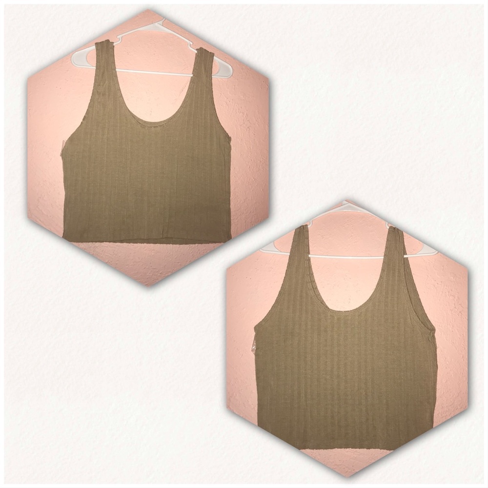 Beige Knit Crop Top